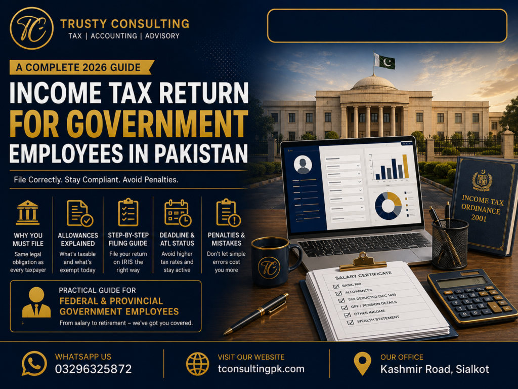 Income tax return for government employees in Pakistan
