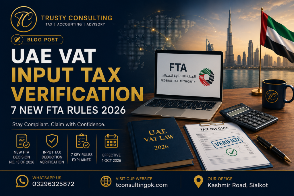 UAE VAT Input Tax Verification: 7 New FTA Rules 2026